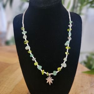 Handmade necklace on bendable wire